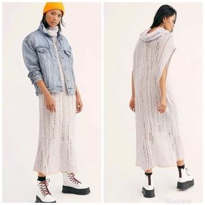 Free People Pirouette Cowl Neck Knit Oversize Cozy Long Layering Sweater XL